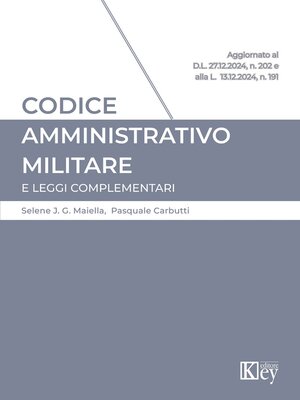 cover image of Codice amministrativo militare 2025